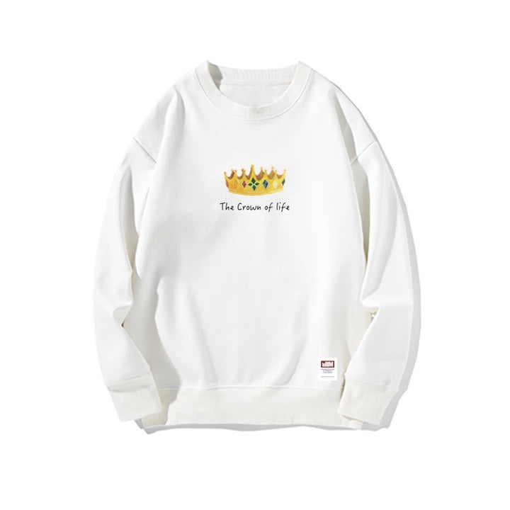 white sweater crown of life iagape inHim